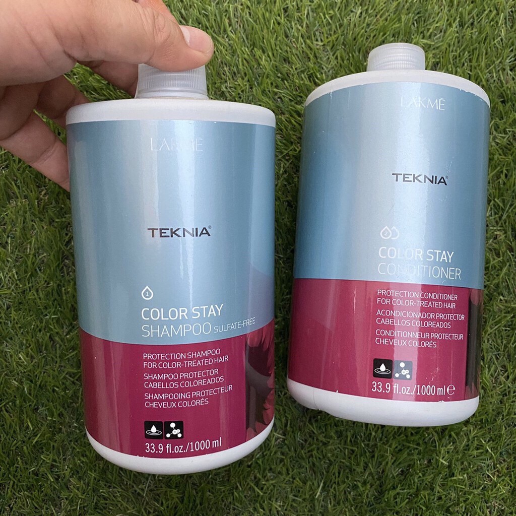 Dầu gội xả giữ màu tóc nhuộm Lakme Teknia Color Stay Free Sunfat Shampoo 1000mlx2 ( New 2019)