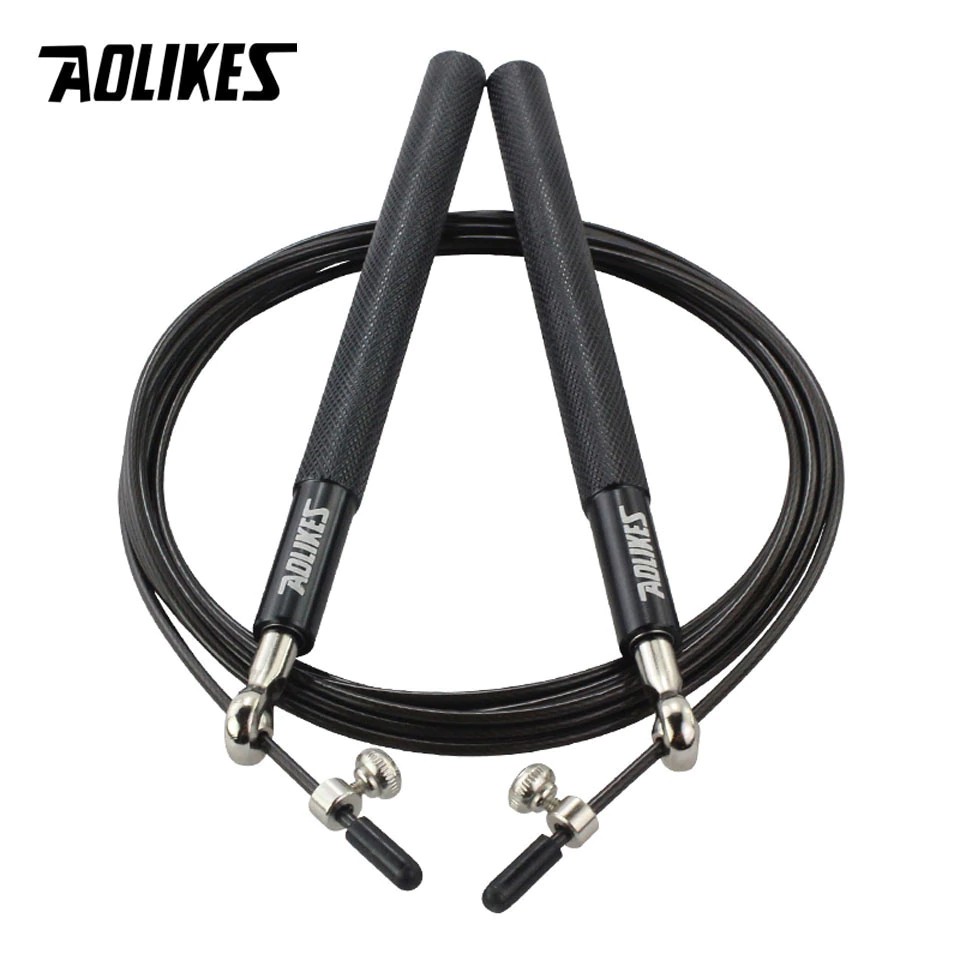 Dây nhảy thể dục AOLIKES A-3202 kim loại cao cấp tập thể lực boxing loại nặng Speed Jump Rope