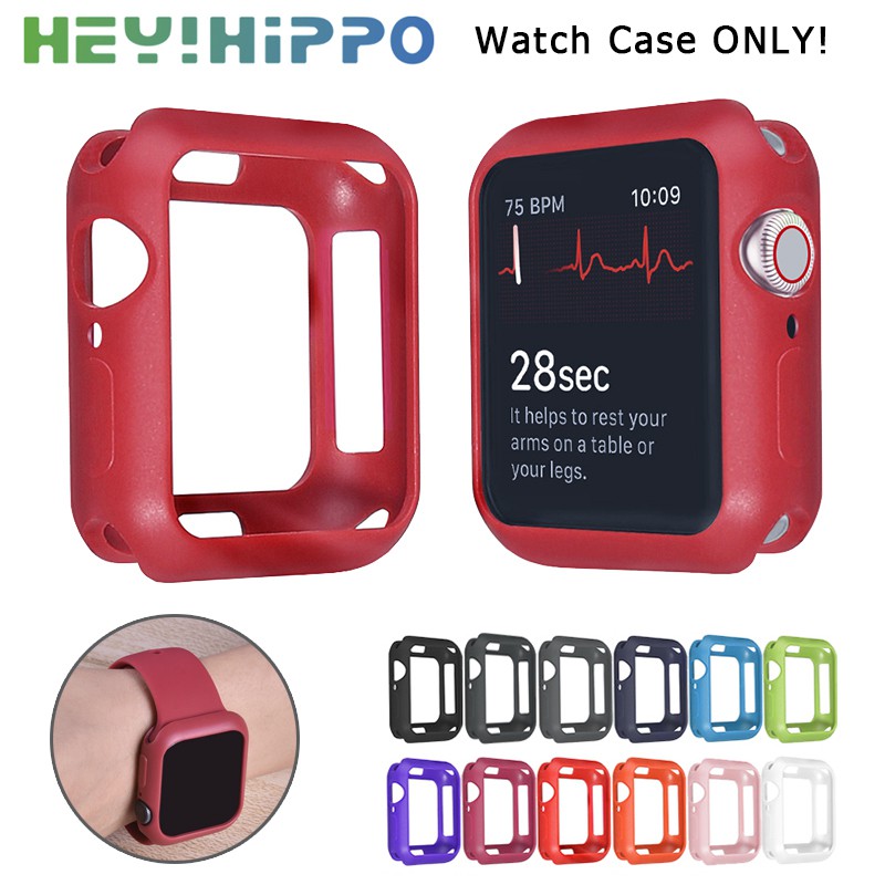 Ốp bảo vệ silicon Apple Watch Series 5 / 4 / 3 / 2 / 1 38mm 40mm 42mm 44mm Vỏ silicon