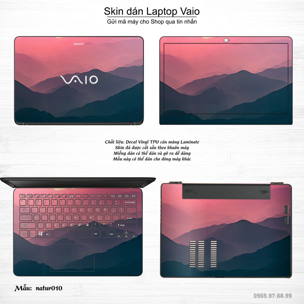 Skin dán Laptop Sony Vaio in hình thiên nhiên (inbox mã máy cho Shop)