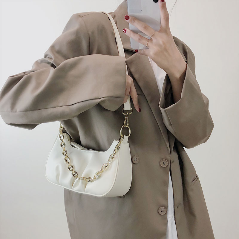 Túi Đeo Vai Phối Dây Xích Thiết Kế Nhỏ Gọn Thời Trang