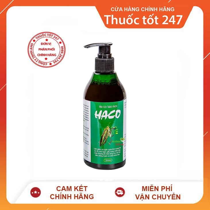 [Chính Hãng]Tóc HACO: 1 Hộp Dầu Gội Haco 300ml