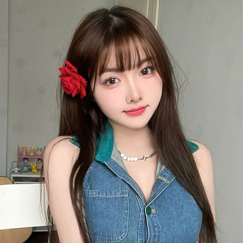 Kẹp tóc hình hoa hồng nhiều màu sắc phong cách Hàn Quốc cổ điển dành cho nữ