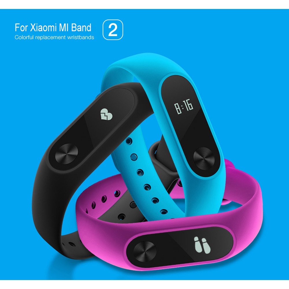 Dây Đeo Thay Thế Chất Liệu Silicon Thiết Kế Nhiều Lỗ Thời Trang Cho Xiaomi Mi Band 2 Miband 2 (10 Màu)