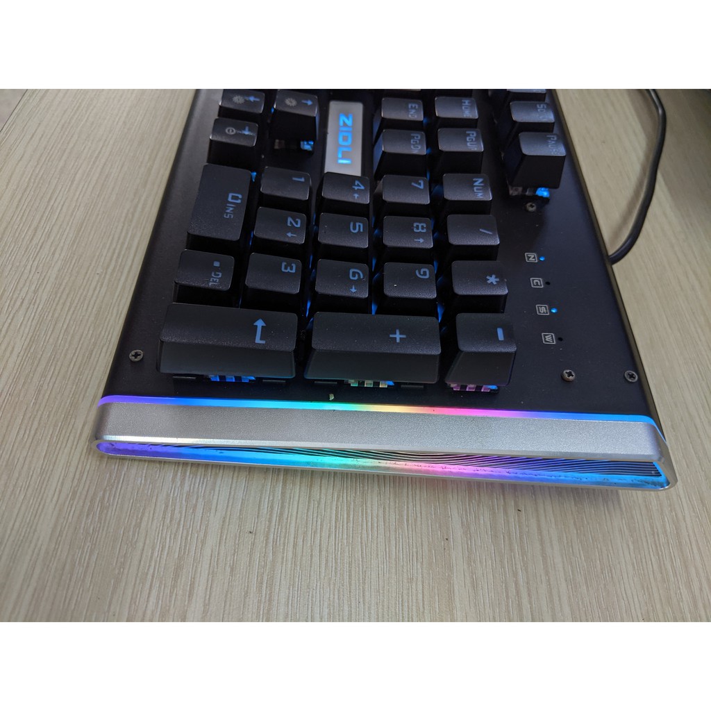 (CÓ SẴN) Bàn phím cơ Gaming có dây Zidli ZK23 và ZK1700 - Led RGB Full viền và Led RGB ở cạnh bên rất đẹp