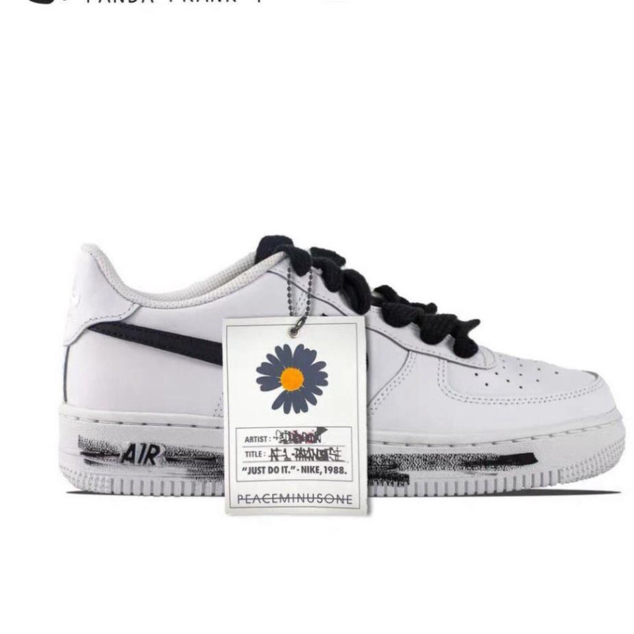 Giày Sneaker Nam Nữ - Giày Air Force 1 AF1 Trắng Hoa Cúc Sơn Đế Tróc Sơn Cổ Thấp Trẻ Trung Năng Động