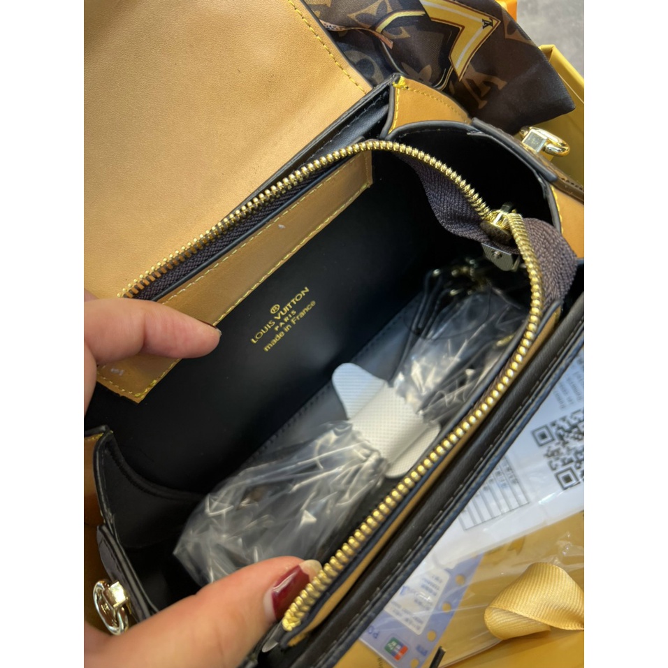 Túi LV thời trang văn phòng công sở họa tiết hoa, form sang xịn  Full box, kèm khăn