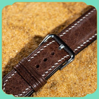 Dây đồng hồ da bò basic handmade màu đen