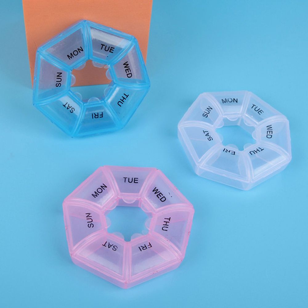 Hộp đựng thuốc viên 7 ngày nhiều màu sắc tùy chọn tiện lợi dành cho đi du lịch