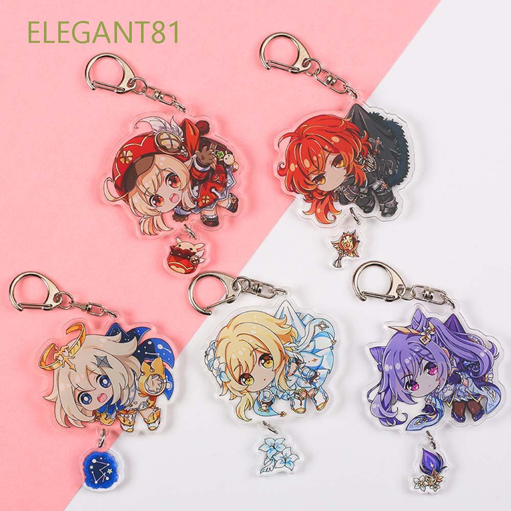 Móc Khóa Họa Tiết Hoạt Hình Sáng Tạo Dễ Thương Klee Diluc 81 Giá Đỡ