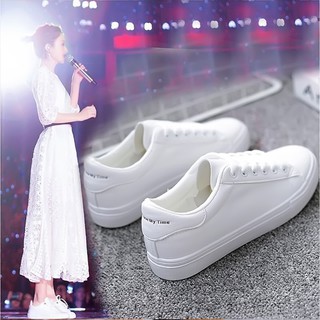 Giày bata nữ trắng giày đế bằng