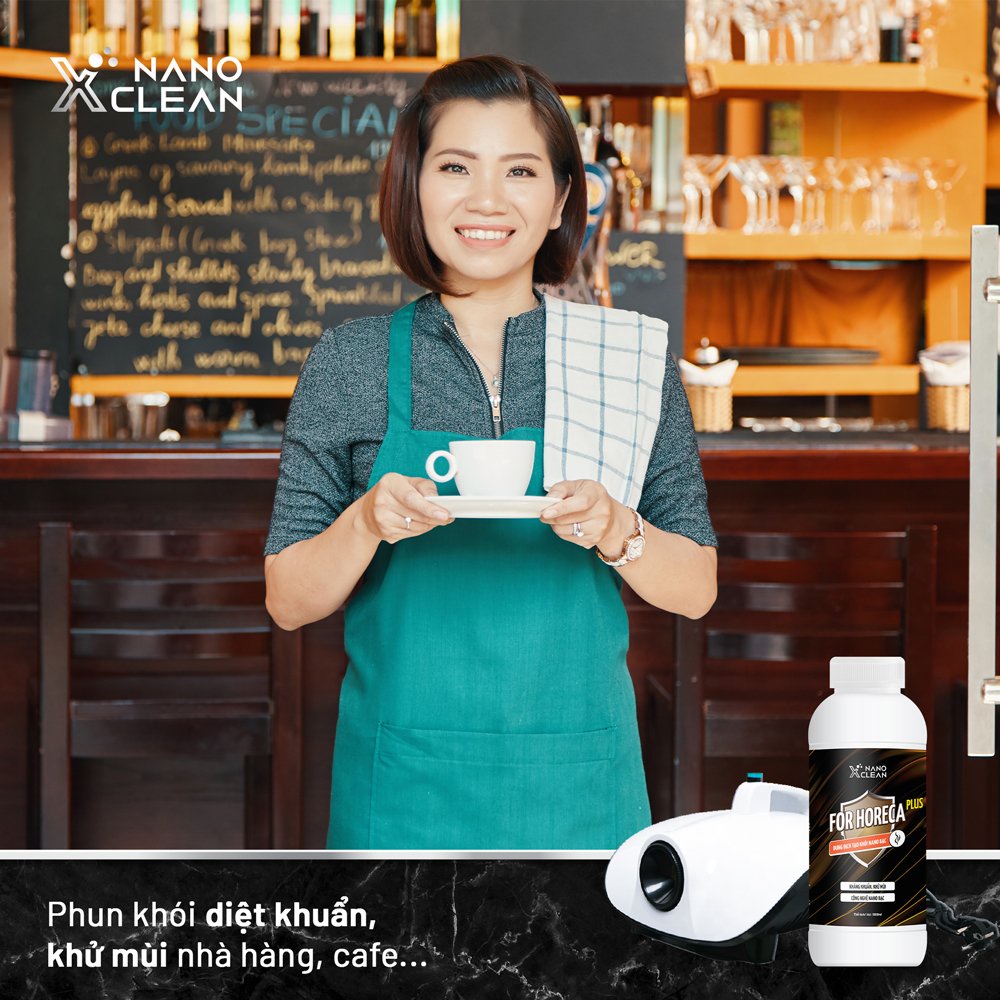 [PLUS] Dung dịch tạo khói, phun khói Nano Xclean Horeca 1L-Diệt Khuẩn, Khử Mùi Không Gian, Mùi Ẩm Mốc-Nano Bạc AHTC