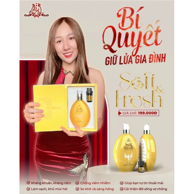 (Tặng nước hoa)Dung Dịch Vệ Sinh Phụ Nữ Soft Fresh X3 Đông Anh chính hãng