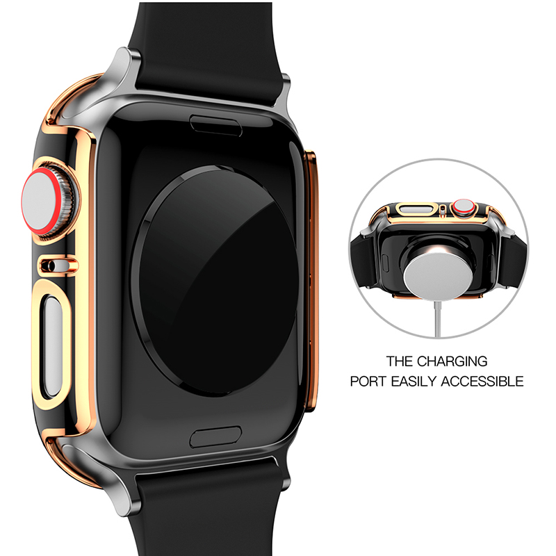 Vỏ bảo vệ màn hình cho Apple Watch Case Cover 44mm 40mm 42mm 38mm, Bảo vệ toàn diện Lớp phủ kính cường lực cho iwatch SE 6 5 4 3 2 1