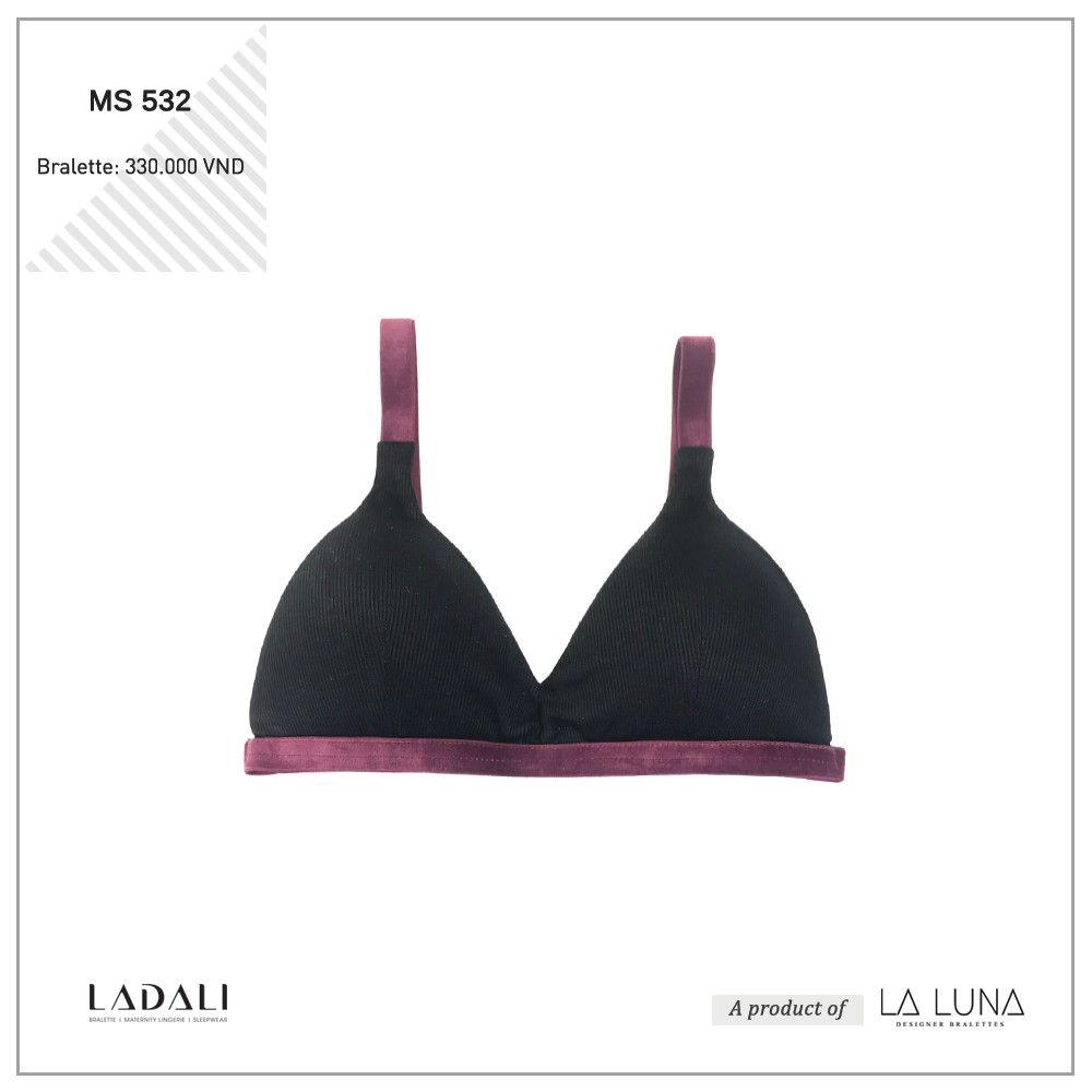 [HÀNG THIẾT KẾ] Bộ Đồ Lót Không Gọng Bralette Thun Thiết Kế Có Đệm Mút + Quần Lót Ren LADALI- MS 532 | BigBuy360 - bigbuy360.vn