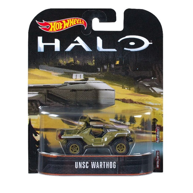 Xe mô hình Hot wheels Premium Halo UNSC Warthog Retro Entertainment bánh cao su