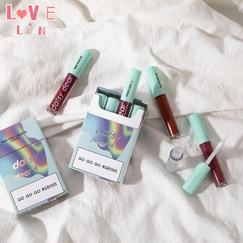 (Hàng Mới Về) Set 4 Thỏi Son Môi Dưỡng Ẩm Thiết Kế Hình Điếu Thuốc Độc Đáo | BigBuy360 - bigbuy360.vn