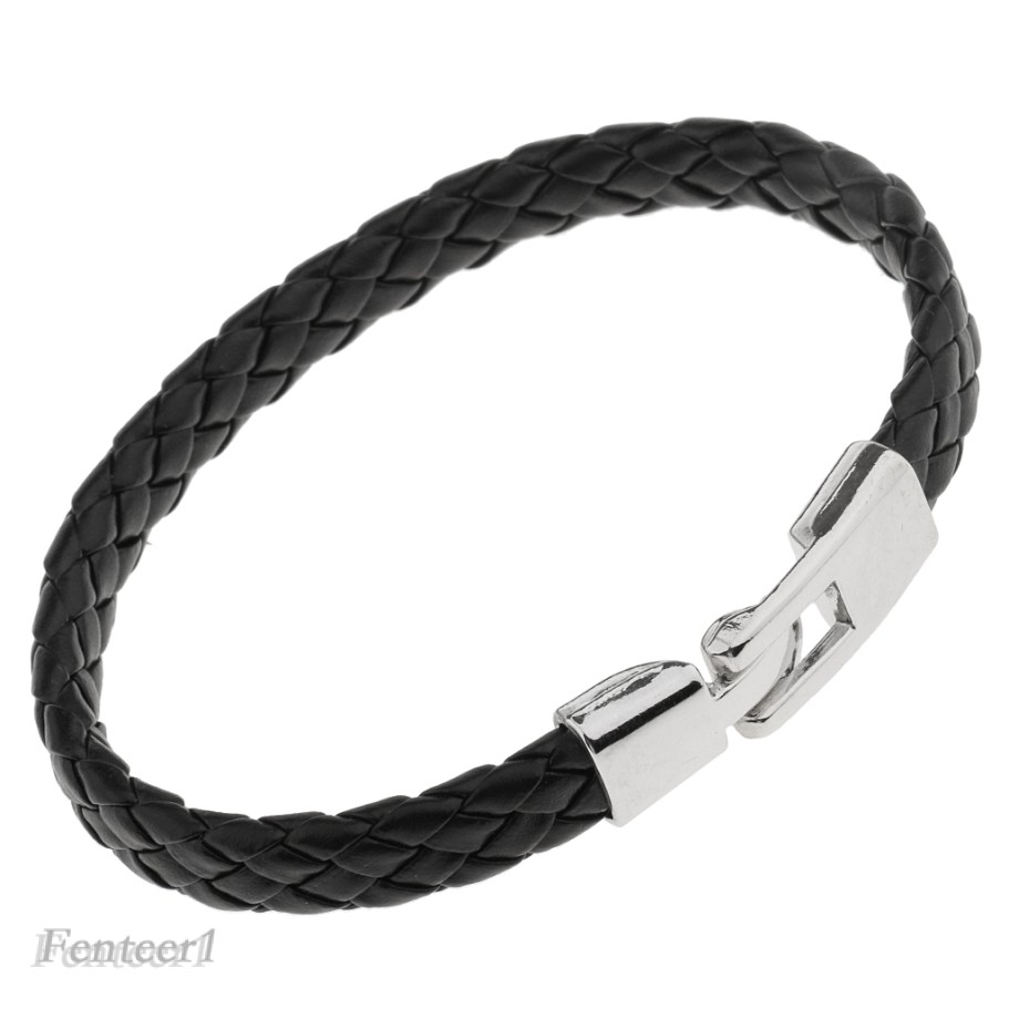 Vòng đeo tay bện dây da PU 5mm/ 9mm