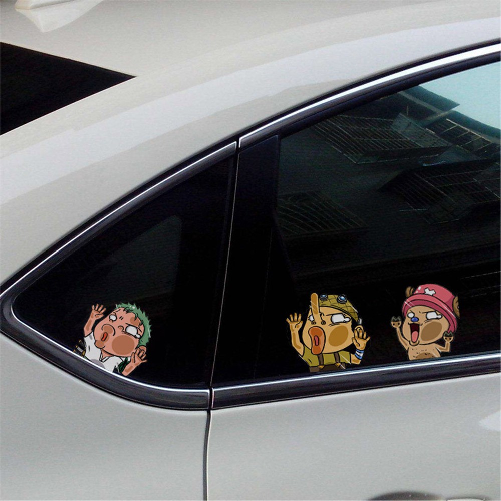 CREATIVE Sticker Dán Kính Xe Hơi Hình One Piece Vui Nhộn