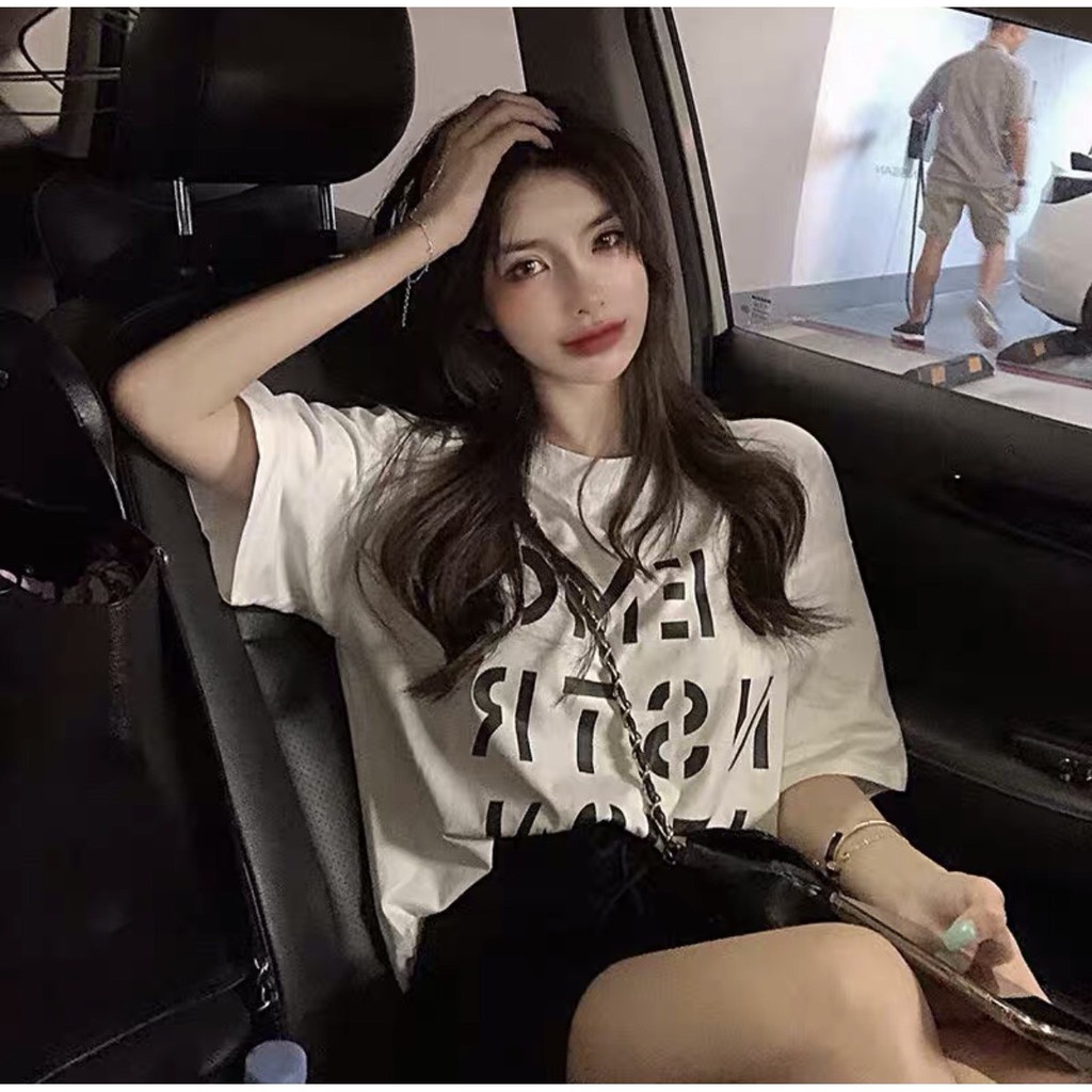 Bộ Áo Thun Chân Váy Ngắn DEMO 🦋 Set Chân Váy Rút Dây Dài Ngắn Mặc 2 Kiểu Đen Kèm Áo Phông Cộc Tay ATION In Chữ Trắng 🦋