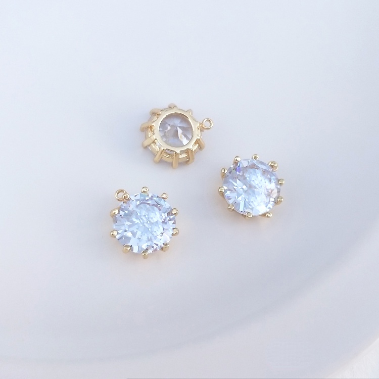 Mặt Dây Chuyền Bằng Đồng Mạ Vàng 14K 11mm diy Nhiều Màu Sắc