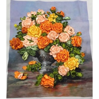 Tranh thêu ruy băng 55x47cm