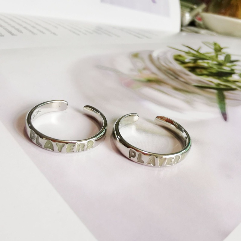 Bộ 2 Nhẫn Phát Sáng Xanh Dương Cho Cặp Đôi Bạn Bè
