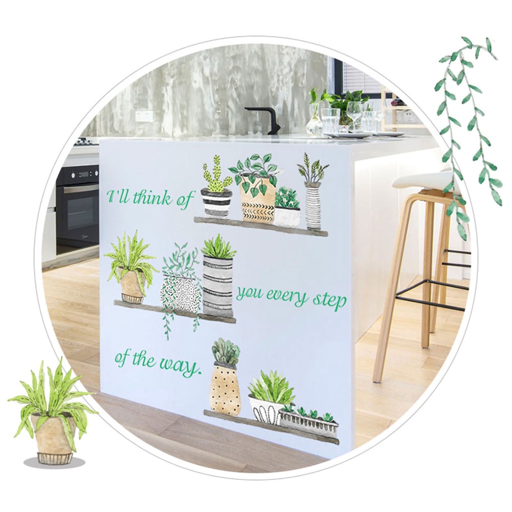 Decal dán tường Bằng Pvc Hình Cây Bonsai Thân Thiện Với Môi Trường Trang Trí Phòng Ngủ