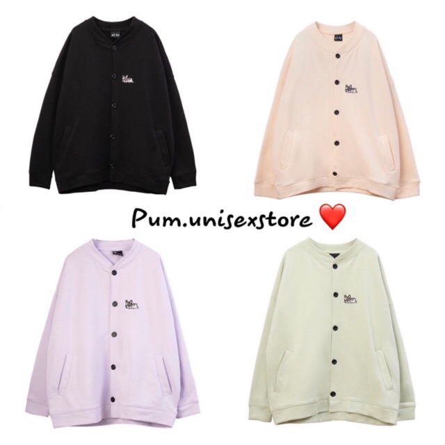 Áo Khoác Nỉ Cadigan Bomber PUPPY LAZY 07.07 Ulzzang + ẢNH THẬT