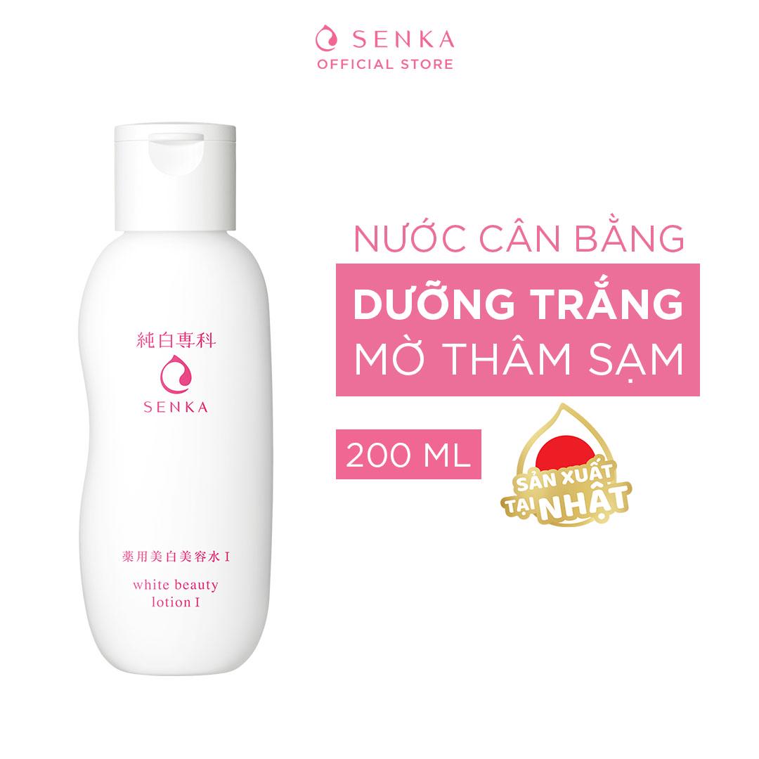 Bộ sản phẩm đánh thức làn da trắng hồng Senka(CCSerum 40g+White Beauty Glow Gel Cream 50g+White Beauty Lotion I 200ml)