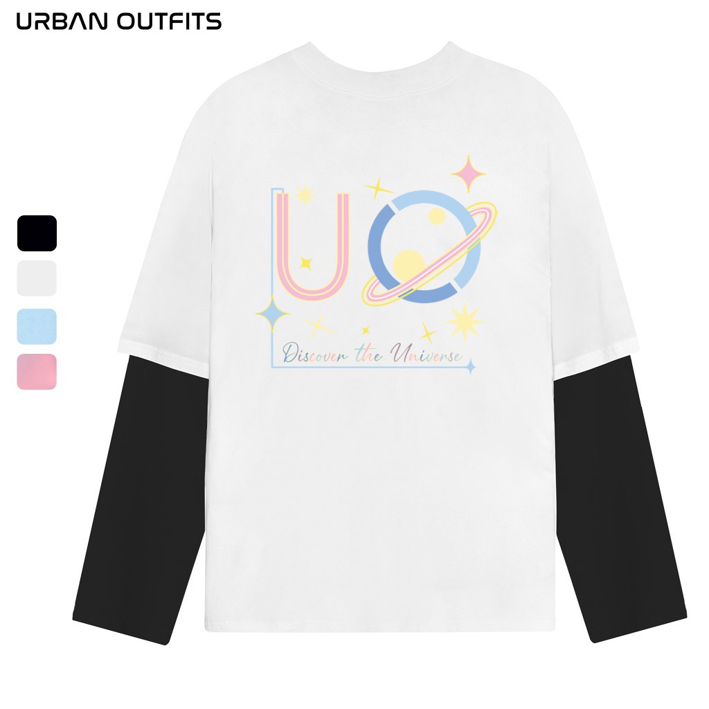 Áo Thun Tay Dài Phối Nam Nữ Form Rộng URBAN OUTFITS In UO Discover TDO50 100 cotton 4 Chiều