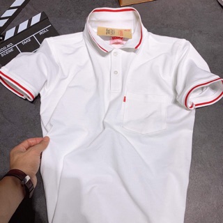 Áo polo LV viền đỏ