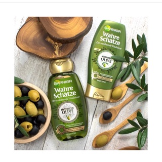 Bộ dầu gội và dầu xả Garnier Wahre hương Olive