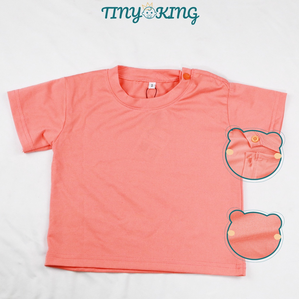 Bộ quần áo cộc tay cho bé TINY KING -  áo ngắn, quần dài độ co giãn không gây khó chịu (U002 QD02)