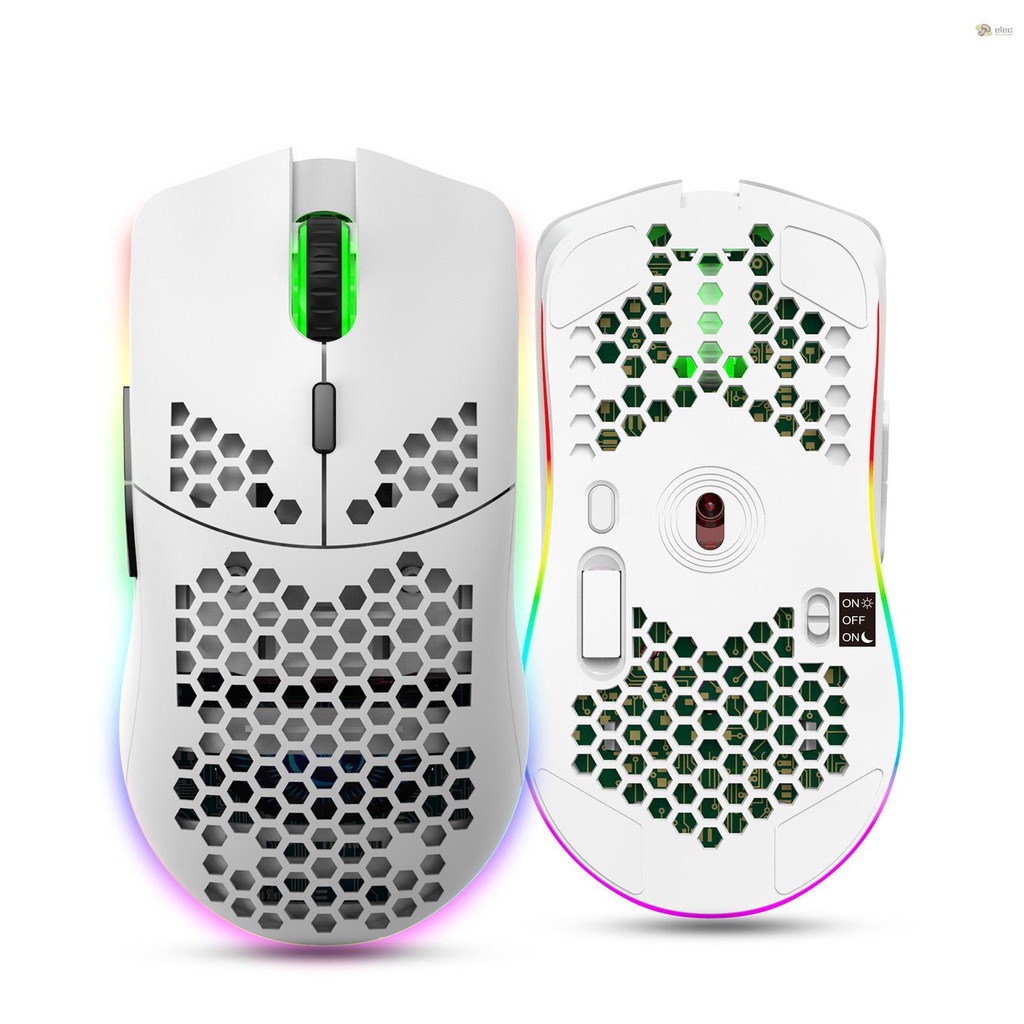 Chuột gaming Hxsj T66 2.4g không dây có đèn rgb 7 màu tùy chọn có thể điều chỉnh chất lượng cao Thích hợp cho máy tính để bàn / máy tính xách tay