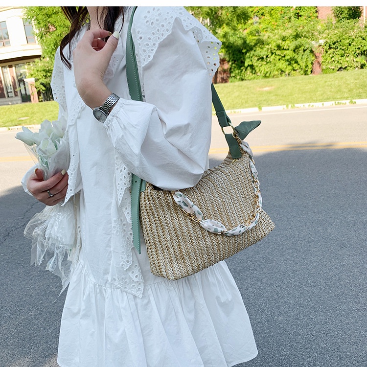 Túi Đeo Vai Đan Rơm Thời Trang Dễ Phối Đồ Cho Nữ