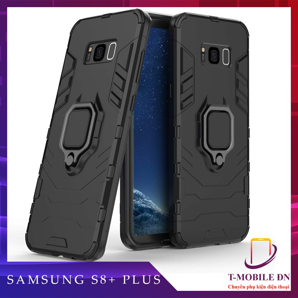 Ốp lưng Samsung S8+/ S8 Plus iron man chống sốc kèm nhẫn iring chống xem video