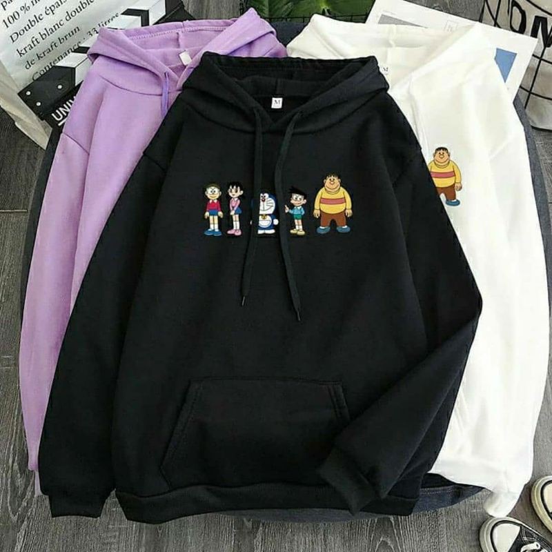 Áo Hoodie In Hình Mèo Máy Doraemon Đáng Yêu