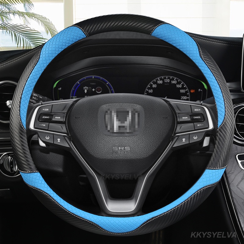 Bọc Vô Lăng Xe Hơi Bằng Da Sợi Carbon 36CM Cho HONDA CIVIC 2004 2006 2007 2008 2009 2012 2013 2014
