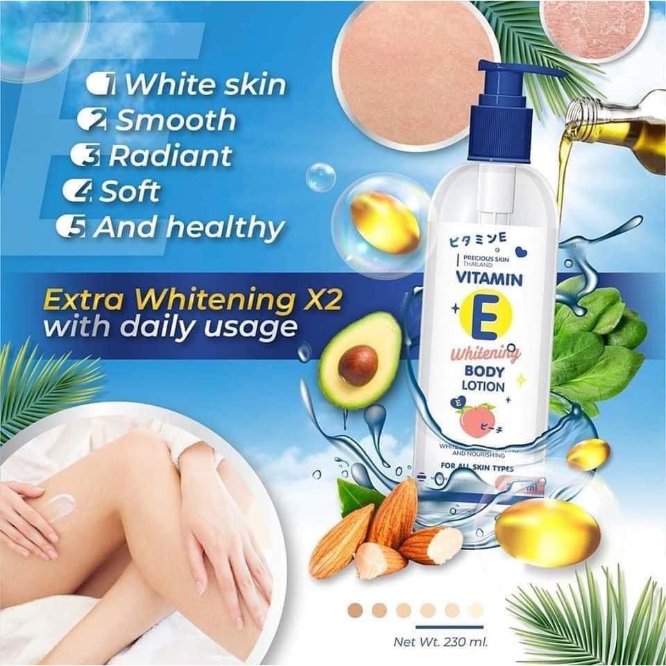 Dưỡng Thể Trắng Da Vitamin E Whitening  Body Lotion 230ml