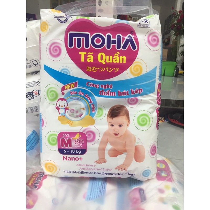 Bỉm quần Moha size M6/L54/XL48