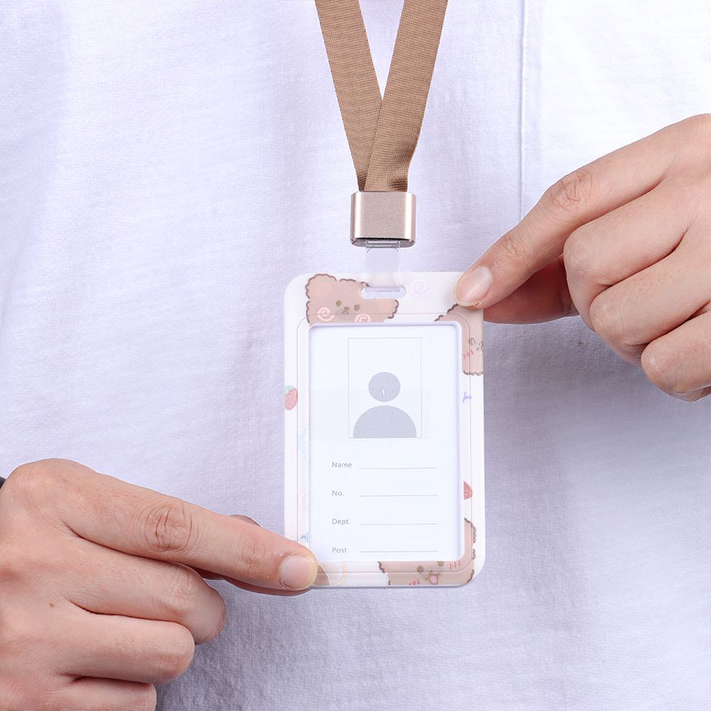 Bao thẻ tên xe buýt họa tiết hoạt hình đáng yêu tiện lợi