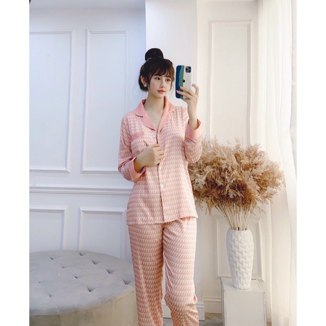 PYJAMA DÀI HỒNG V S L CAO CẤP
