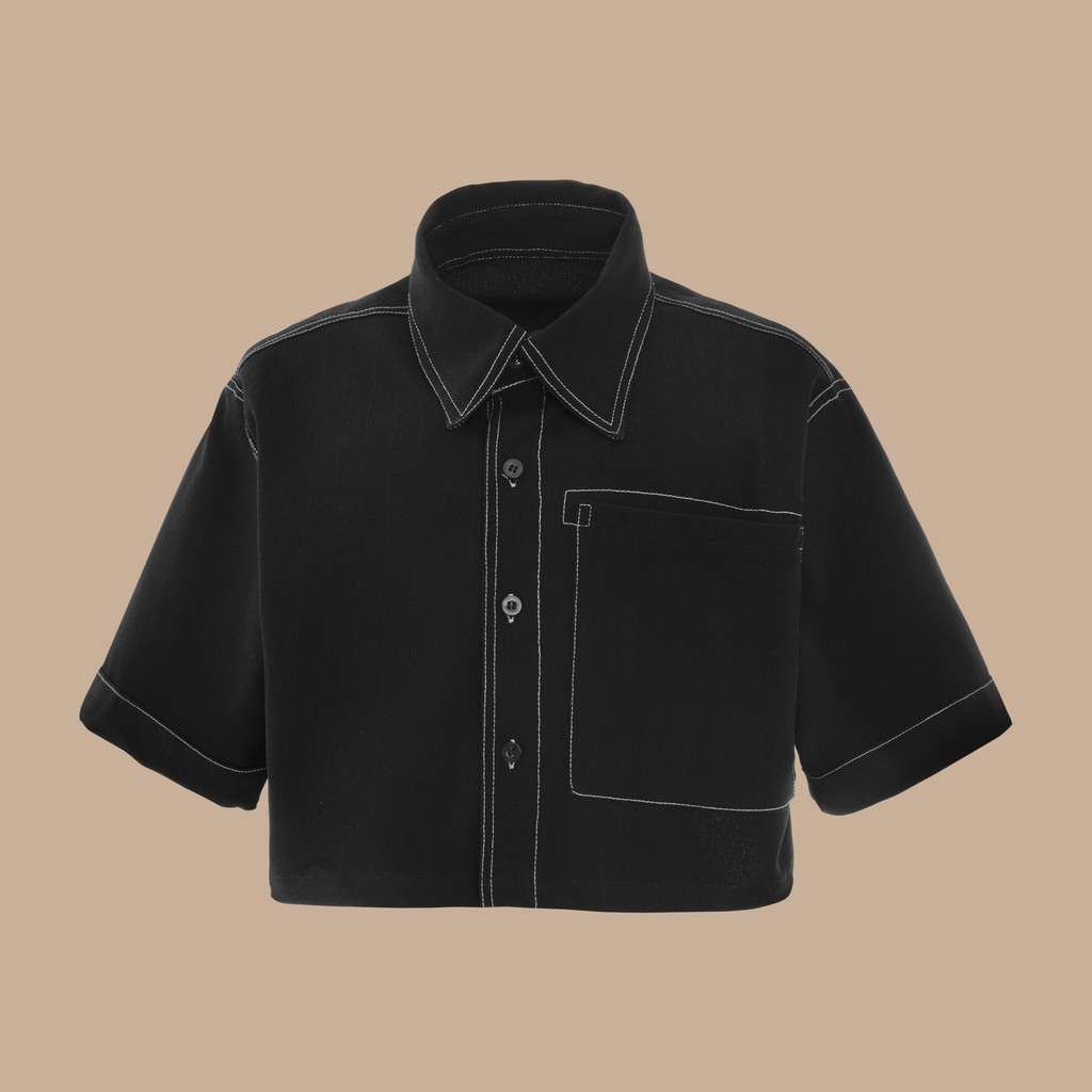 Áo sơ mi Croptop viền_ASCV_CT20 Erot clothing | BigBuy360 - bigbuy360.vn