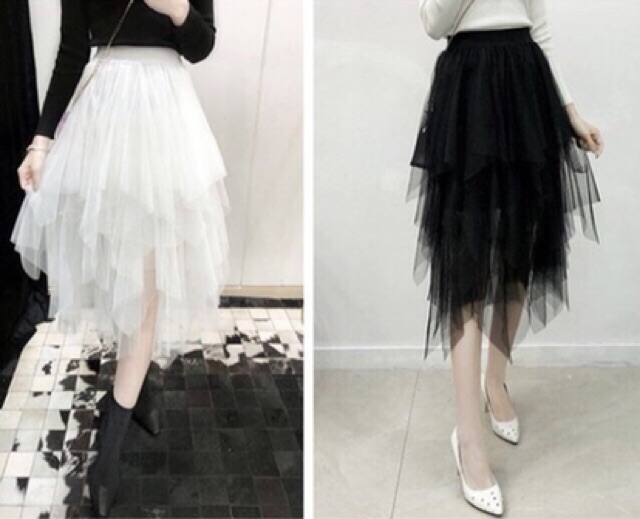 [ Mã WASTAPR giảm 10K đơn 50K] Chân váy lưới nhọn hình thật Freesize dưới 55kg- Carotshop | BigBuy360 - bigbuy360.vn