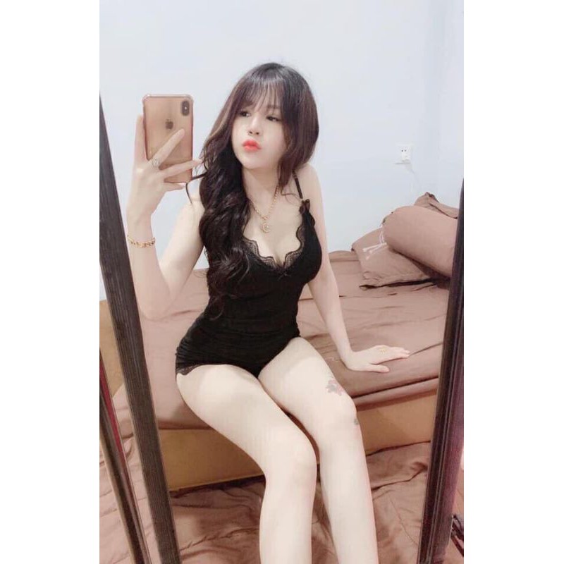 Set ngủ 2 dây phối ren