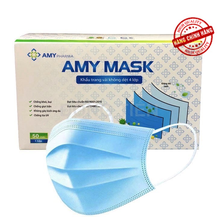 CHÍNH HÃNG⚡️HỘP 50 CHIẾC KHẨU TRANG Y TẾ 4 LỚP  AMY MASK CHUẨN XUẤT KHẨU