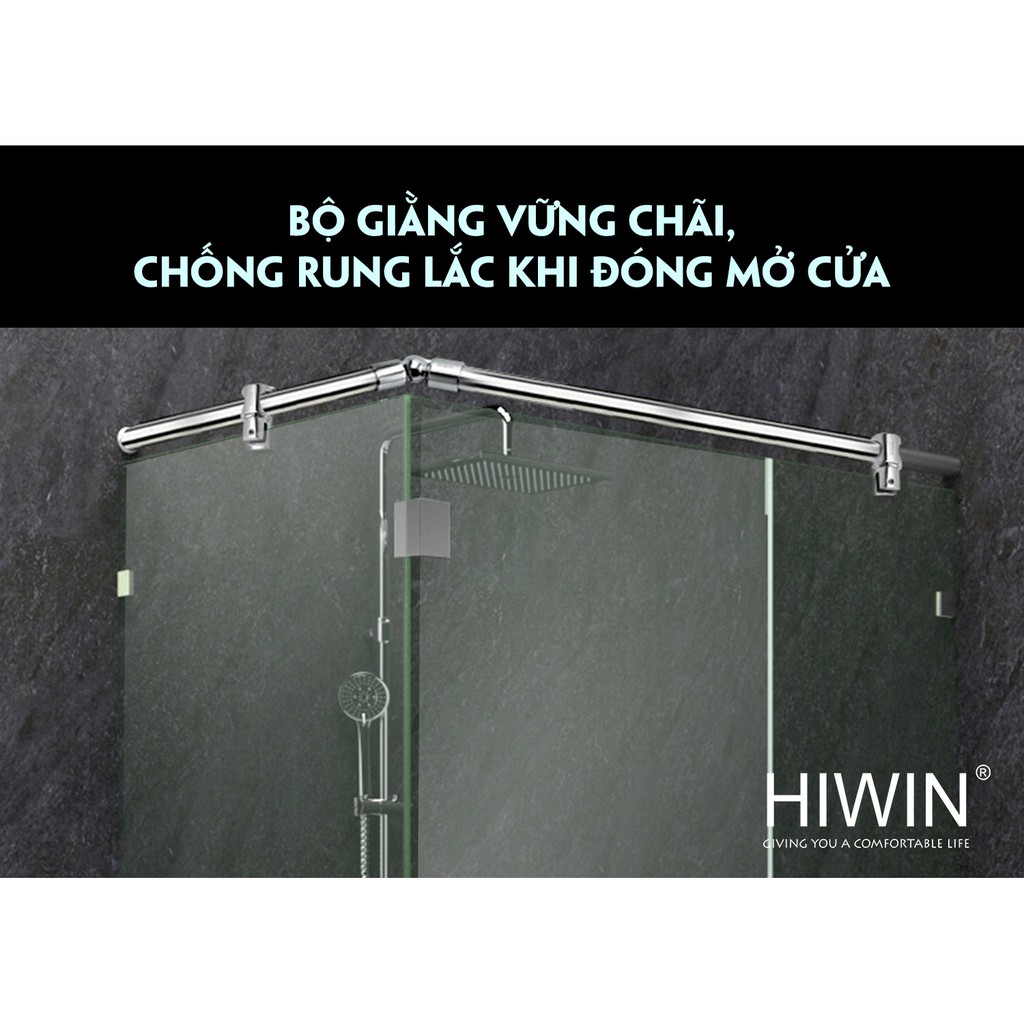 Bộ phụ kiện vách tắm kính kết cấu 90 độ kính - kính SUS304 Hiwin PKF-90KK