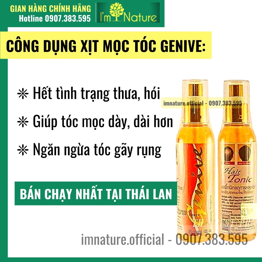 Chai Xịt Mọc Tóc GENIVE Thái Lan 120ml Tonic Hair