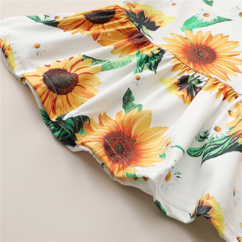 Set áo tay ngắn in hoa + quần denim MIKRDOO phong cách thời trang mùa hè cho bé gái